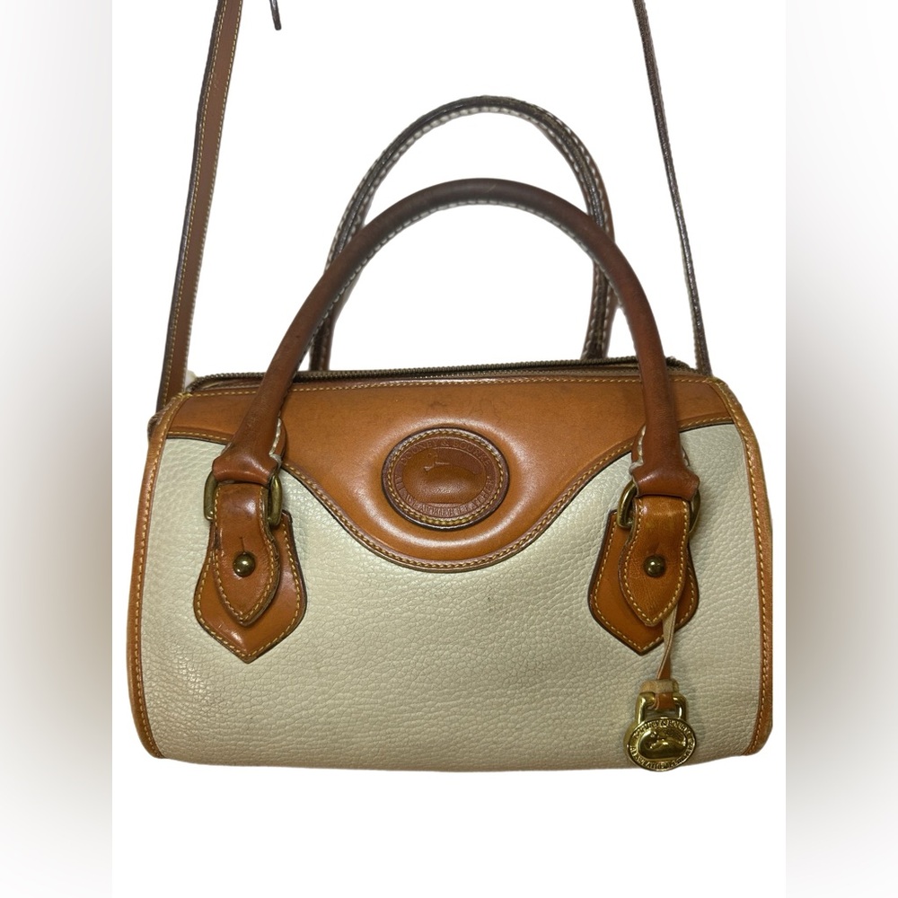 Vintage Dooney & Bourke Speedy Satchel in ivory